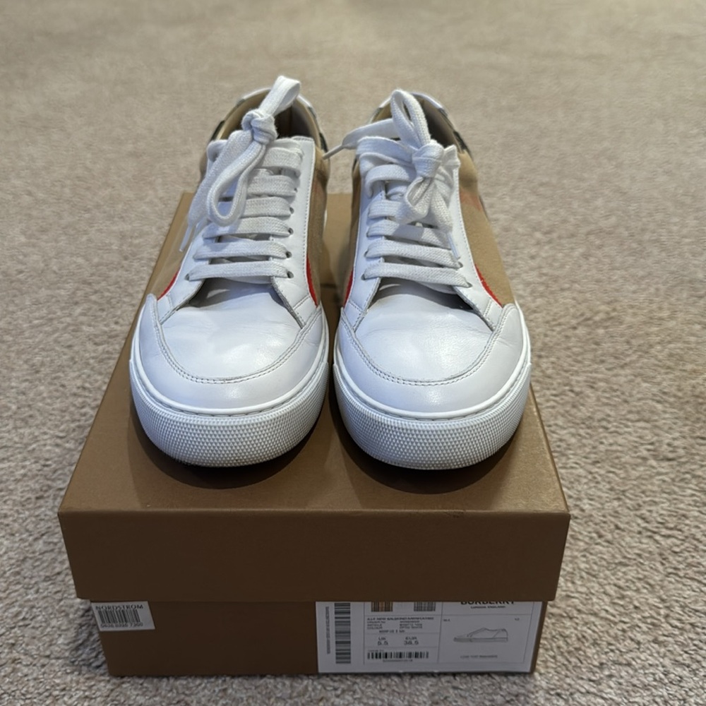 Burberry House Check and Leather Sneakers - Picture 7 of 16